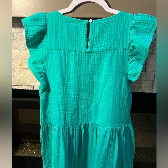 J Crew size 2 green tiered dress - Picture 10 of 12